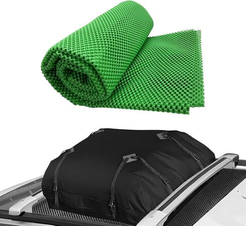 حصيرة مضادة للانزلاق لسقف السيارة، 47 بوصة × 39 بوصة مضادة للخدش وقابلة للقطع على سطح السيارة، حصيرة حماية لحقيبة البضائع، متعددة الوظائف مقاومة للماء على السطح العلوي للسيارات لمعظم المركبات (أسود) in Kuwait