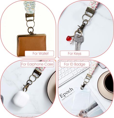 2 Pcs Cute Scrunchie Teacher Lanyards for ID Badges and Keys, Stretchy Neck Lanyard Retractable Scrunchy Lanyard Neck Keychain with ID Holder for Women Teachers Nurses School Office in Saudi Arabia