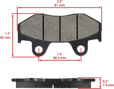 Caltric Rear Brake Pads Compatible with Yamaha YFZ450 YFZ 450 2006 2007 2008 2009 2010 2011 2012 in Saudi Arabia