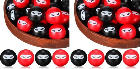 20 Pieces Ninja Stress Relief Balls Sensory Stress Balls Bulk for Kids and Adults PU Squeeze Stretchy Soft Relief Fidget Toy for Carnival Reward Party Bag Xmas Gift in Kuwait