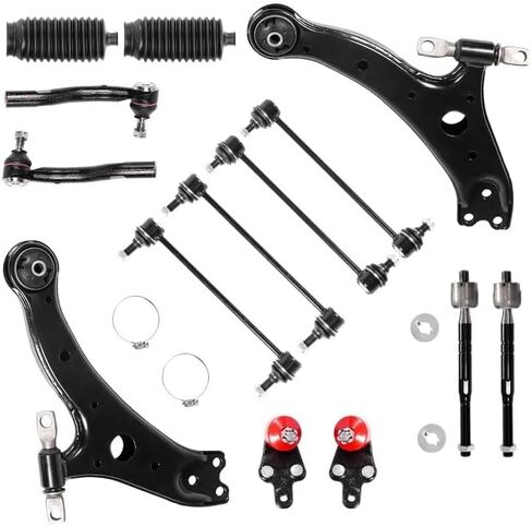 12PCS Front Lower Control Arm Fits 2003-2008 Matrix | 2003-2008 Pontiac Vibe All Models Tierod Sway Bar Suspension Kit in Saudi Arabia