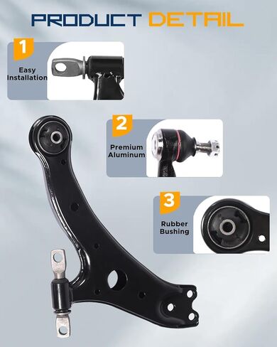 12PCS Front Lower Control Arm Fits 2003-2008 Matrix | 2003-2008 Pontiac Vibe All Models Tierod Sway Bar Suspension Kit in Saudi Arabia