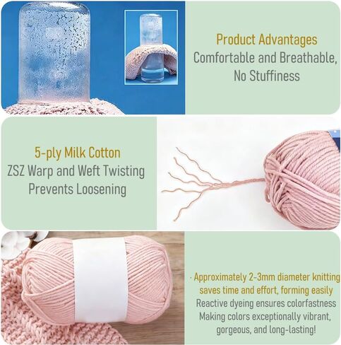 Soft Yarn for Crochet, Crochet - Bright Colors, Perfect for Scarves, Shawls, Blankets and Garments, Pink in Saudi Arabia