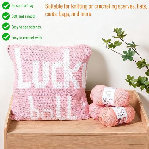 Soft Yarn for Crochet, Crochet - Bright Colors, Perfect for Scarves, Shawls, Blankets and Garments, Pink in Saudi Arabia