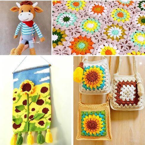 Soft Yarn for Crochet, Crochet - Bright Colors, Perfect for Scarves, Shawls, Blankets and Garments, Pink in Saudi Arabia