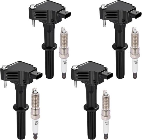 UF837 Ignition Coils & 94051 Spark Plugs Compatible with Chevy Spark 2016-2020, 1.4L L4 - Replaces KD-7209-4PCS in Saudi Arabia