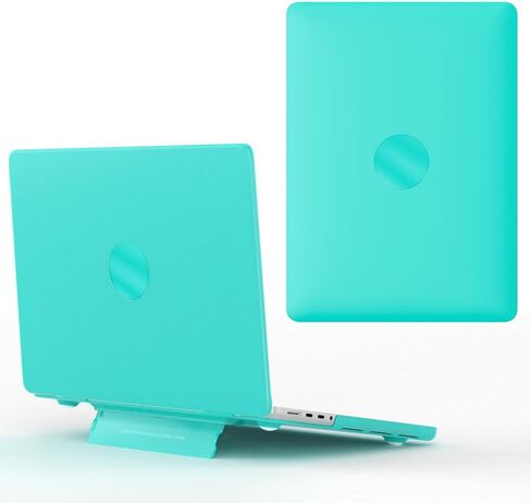 حافظة IVY ذات هيكل صلب لجهاز MacBook Air 13 الإصدار القديم (A1369 / A1466) مع حامل قابل للطي - أخضر فاتح in Saudi Arabia