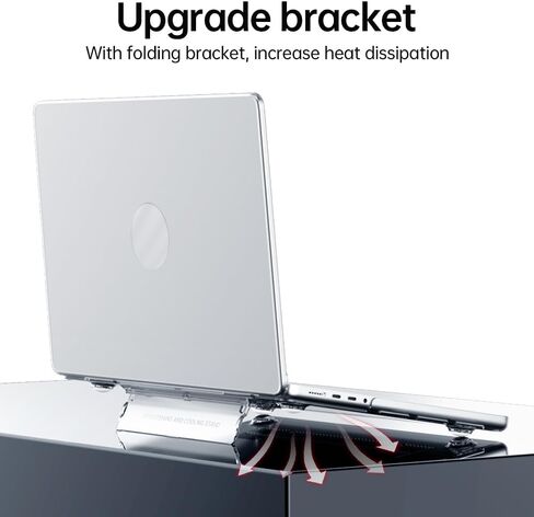 حافظة IVY ذات هيكل صلب لجهاز MacBook Air 13 الإصدار القديم (A1369 / A1466) مع حامل قابل للطي - أخضر فاتح in Saudi Arabia