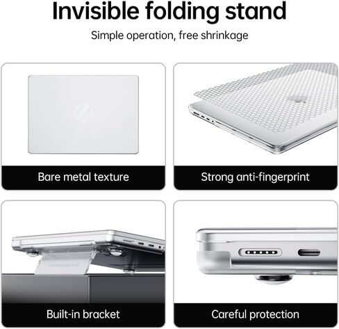 حافظة IVY ذات هيكل صلب لجهاز MacBook Air 13 الإصدار القديم (A1369 / A1466) مع حامل قابل للطي - أخضر فاتح in Saudi Arabia