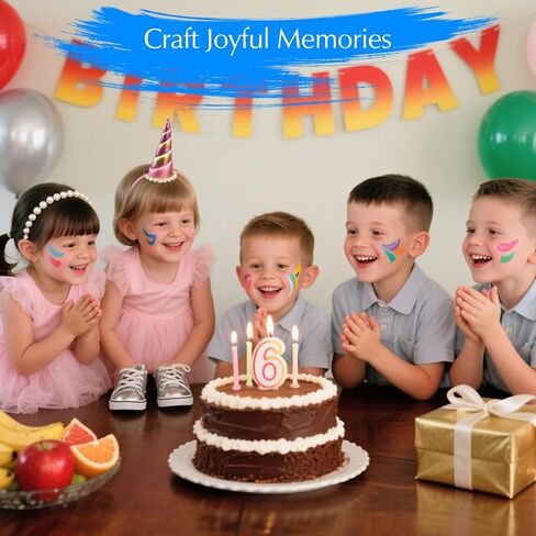 Face Painting Kits for Kids, 34 Vibrant Colors and 10 Brushes, Water-activated Make up Set, Complete Halloween Painting Kit, Easy to Apply and Remove in Kuwait