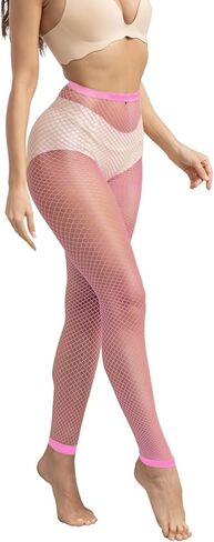 CharnmRose 2 أزواج المرأة بدون قدم شبكة صيد السمك الجوارب عالية الخصر شبكة صيد السمك للنساء جوارب شبكية in Kuwait