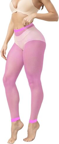 CharnmRose 2 أزواج المرأة بدون قدم شبكة صيد السمك الجوارب عالية الخصر شبكة صيد السمك للنساء جوارب شبكية in Kuwait