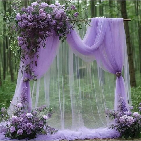 1.6X2M White Wedding Tulle Fabric, Rustic Party Decoration Crystal Organza Sheer Fabric for Birthday Party Decoration Backdrop,Wedding Arch Organza Chair Sashes Decor, Xmas Home Dinging Table Runner in Saudi Arabia
