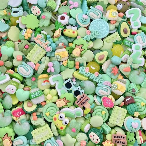 Halloluck 50 Pcs Jelly Sugar Soft Candy Slime Charms Easter DIY Craft Making Resin Jewery Making Kit, Resin Flatback Slime Beads Making Supplies for DIY Scrapbooking Crafts Cell Phone Case Making in Saudi Arabia