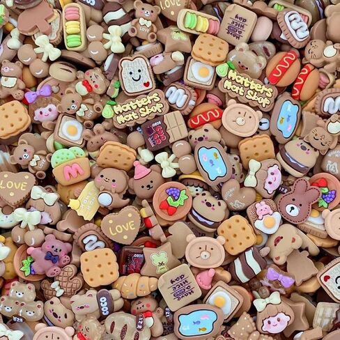 Halloluck 50 Pcs Jelly Sugar Soft Candy Slime Charms Easter DIY Craft Making Resin Jewery Making Kit, Resin Flatback Slime Beads Making Supplies for DIY Scrapbooking Crafts Cell Phone Case Making in Saudi Arabia