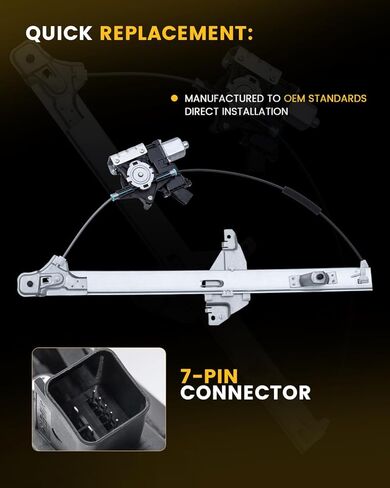 Power Window Regulator with Motor,Front Driver Side Compatible with Ford F-350 2013 2014 2015 2016 F-250/F-450 Super Duty 2013 2014 2015 2016, Replace# 751-710 751710 CC3Z2523201B in Kuwait