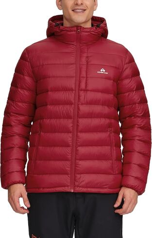 Puffer Jacket Men Hooded Mens Winter Jacket Packable Mens Lightweight Down Jacket Thermal Puffy Winter Coat Insulated in Saudi Arabia