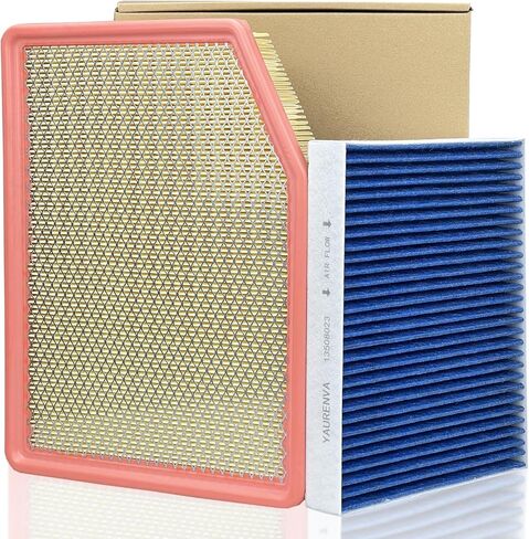 Engine & Cabin Air Filter Kit with Activated Carbon, Fit for 2019-2026 Silverado 1500 Sierra 1500, 2021-2026 Tahoe Suburban Yukon Escalade, Replace 13508023 CF11966 A3244C 84121219 in Saudi Arabia