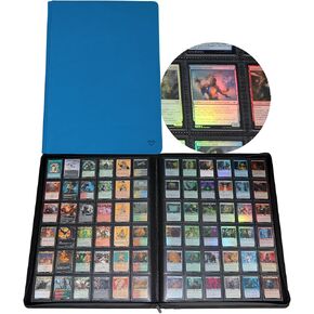 حافظة بطاقات تجارية بدون حلقة تحتوي على 36 جيبًا - تحمل 2304 بطاقة، صفحات سوداء تحميل جانبي، ألبوم مجموعة سحاب لبطاقات TCG والبطاقات الرياضية in Kuwait