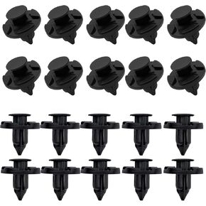 40PCS Nylon Fender Push Type Retainer Clips, Body Panel Clips, 8mm Hole Bumper Shield Retainer Fastener Rivet, Automotive Bumper Fastener Rivet for Nissan, Replace OEM# 01553-09321 (40PCS) in Kuwait