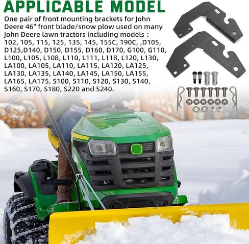 AUTOVIC Snowplow تصاعد الأقواس الأمامية لأطقم جون ديري 46 "مجرفة/كاسحة الثلج تصاعد قوس استبدال ل GXH24760 GXH24761 1 زوج in Kuwait