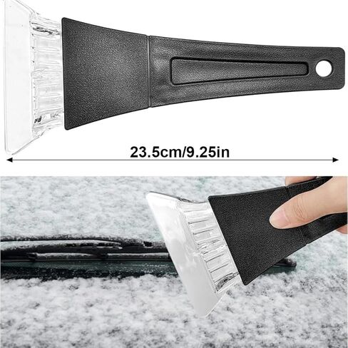 2 Pack Black Ice Scrapers with Soft Grip for Vehicle Windows in Saudi Arabia