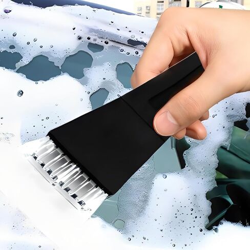 2 Pack Black Ice Scrapers with Soft Grip for Vehicle Windows in Saudi Arabia