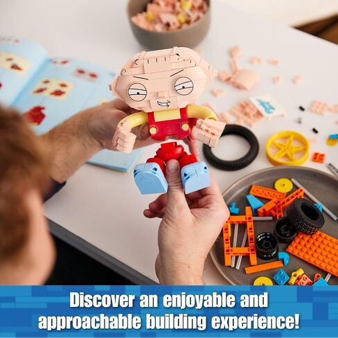 مجموعة بناء Brickcraft Family Guy Stewie on Trike، مجموعة بناء مكونة من 429 قطعة، شخصية قابلة للتجميع وعرض تلفزيوني هدية تذكارية للمعجبين والأطفال والكبار الذين تزيد أعمارهم عن 8 سنوات للعرض على رف المكتب أو الغرفة in Saudi Arabia