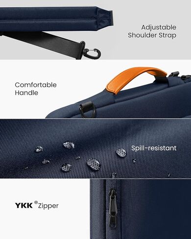 tomtoc 360 Protective Laptop Shoulder Bag for 13-inch MacBook Air M2/A2681 M1/A2337 2022-2018, 13-inch MacBook Pro M2/A2686 M1/A2337 2022-2016, Water-Resistant Laptop Accessory Carrying Case Sleeve in Kuwait