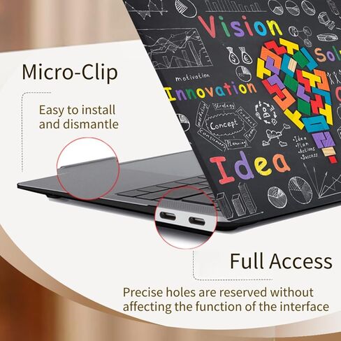 Compatible with MacBook Air M2 Case 13.6 inch Case Model A2681/A3113 Release 2022, Lightweight Plastic Laptop Shell Case for 13.6" MacBook Air with Retina Display, Letter Bulb in Saudi Arabia