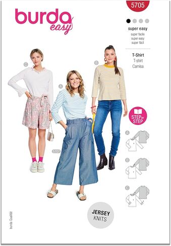 Burda Style X05705BURDA Misses' Shirts Sewing Pattern Packet, Design Code B5705, Sizes 8-18 (34-44) in Saudi Arabia