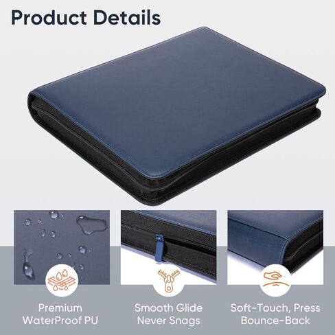9-Pocket Toploader Binder – Holds 252 Toploaders, 9 Toploaders Included, Card Storage for Trading Cards in 3 x 4'' Toploader, Premium Zippered PU Binder for TCG, Sports Cards in Saudi Arabia