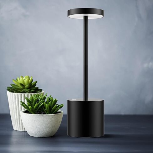 LED Cordless Table Lamps Set of 2, 5000mAh Portable Rechargeable Battery Powered Lamp, 3 Color Stepless Dimming Table Lamps,Table Light for Restaurant/Cafe/Bedroom. (Brushed Bronze) in Saudi Arabia