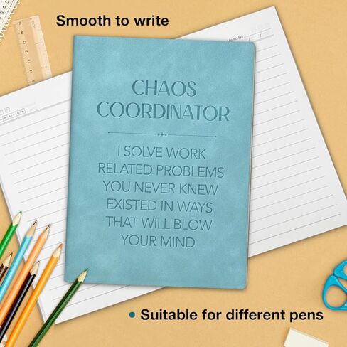 Funny Chaos Coordinator Notebook Journal Humor Office Gift for Coworker Boss Manager-Blue in Saudi Arabia