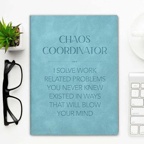 Funny Chaos Coordinator Notebook Journal Humor Office Gift for Coworker Boss Manager-Blue in Saudi Arabia