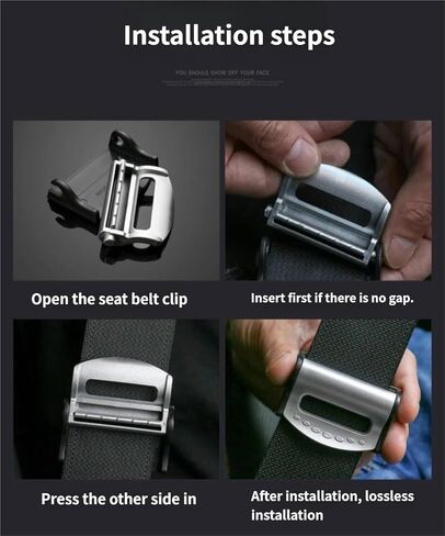 Universal Car Seatbelt Adjuster Clip, Automotive Seat Belt Protector for Adults/Kids, Vehicle Shoulder Neck Strap Clips for Most Cars (Matte Silver) in Saudi Arabia