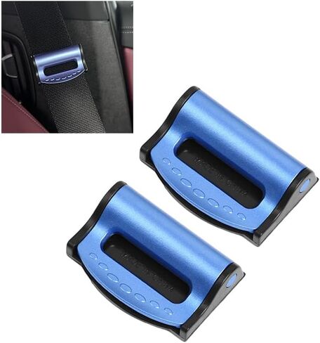 Universal Car Seatbelt Adjuster Clip, Automotive Seat Belt Protector for Adults/Kids, Vehicle Shoulder Neck Strap Clips for Most Cars (Matte Silver) in Saudi Arabia