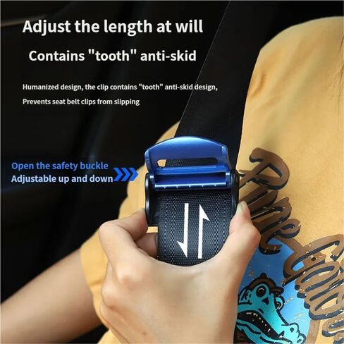 Universal Car Seatbelt Adjuster Clip, Automotive Seat Belt Protector for Adults/Kids, Vehicle Shoulder Neck Strap Clips for Most Cars (Matte Silver) in Saudi Arabia