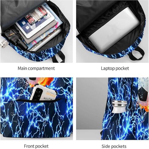 Alien Sky Green Lightweight Travel Backpack With Zipped Front Pocket Printed Laptop Bag Fashion Casual Daypack For Work, Hiking, Camping Unisex in Saudi Arabia