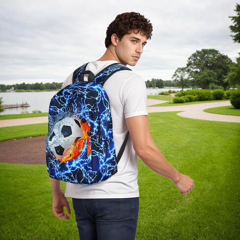 Alien Sky Green Lightweight Travel Backpack With Zipped Front Pocket Printed Laptop Bag Fashion Casual Daypack For Work, Hiking, Camping Unisex in Saudi Arabia