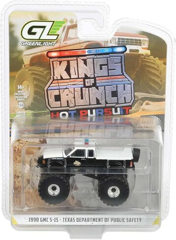 Greenlight 1/64 1990 GMC S-15، إدارة تكساس للسلامة العامة، Kings of Crunch x Hot Pursuit Special Edition Series 17 49170-F in Kuwait