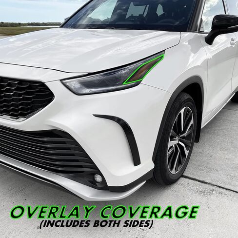 SlickMod PreCut Vinyl Smoke Tint for 2020-2022 Toyota Highlander Foglight (3. Foglight, Yellow) in Saudi Arabia