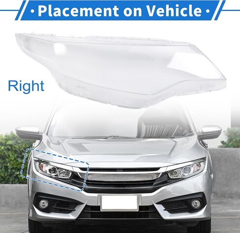 ACROPIX Headlight Lens Cover Headlight Headlamp Lense Clear Lens Cover for Kia Optima 2016-2018 Clear PC 1 Pcs Front Right Car in Saudi Arabia