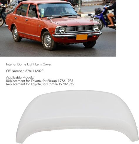 Dome Light Lens Cover OE 8781412020, Interior Mirror Base Lighting, Mirror Base Dome Light Lens Cover Replacement for Pickup 1972 to 1983 in Saudi Arabia