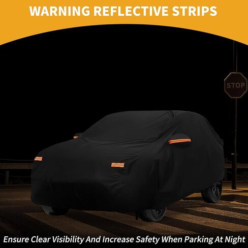 All-Weather Waterproof Car Cover - UV-Resistant Outdoor Full Exterior Protection for Hyundai Tucson 2004-2025 210D-PU Black with Right Side Zipper in Saudi Arabia