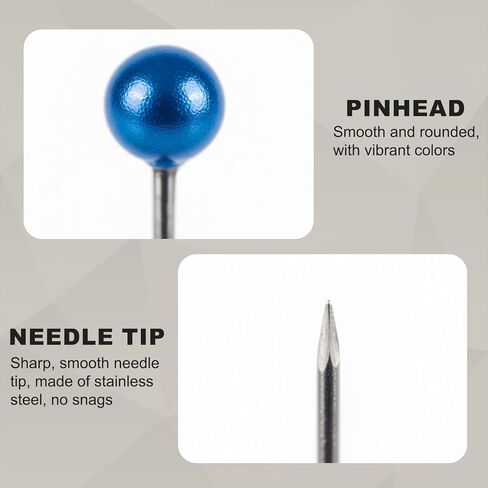 250 PCS Sewing Pins for Fabric-Straight Pins,Multi-Color Ball Top Quilting Pin for Sewing DIY Craft Map,1.25 inch Length in Saudi Arabia