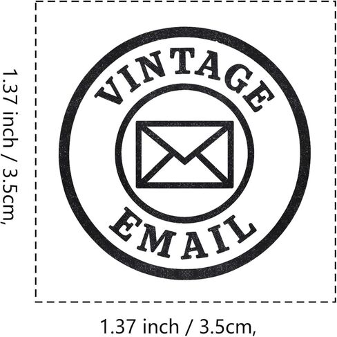 Vintage Email Rubber Stamp, 1-1/3 Medium Stamp for Scrapbooking Card Making Crafting in Saudi Arabia