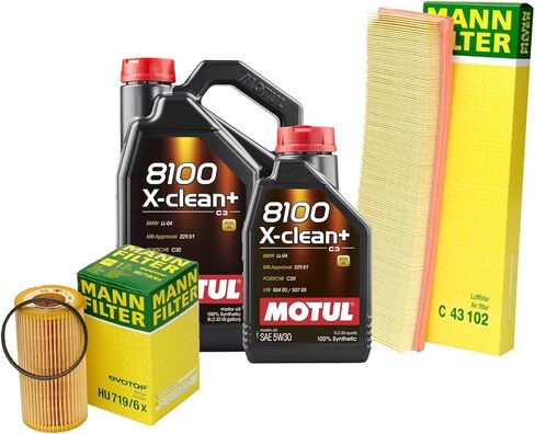Newparts 6L 8100 X-Clean + 5W-30 فلتر محرك الهواء طقم تغيير الزيت A5 أرنب 2.5 للأرنب 2.5L L5 FI 2006-2009 VW 504.00/507.00 in Saudi Arabia