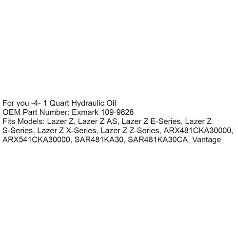 4PK OEM 109-9828 Hydraulic Oil 1 Quart E.P.R. in Saudi Arabia