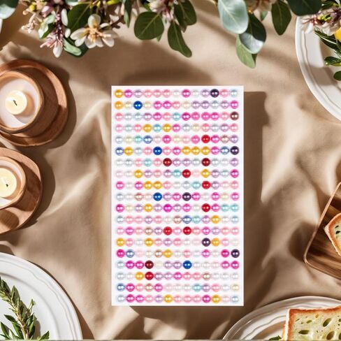 5 Piece Acrylic Rhinestone Gem Stickers for Crafts Self-Adhesive, Multicolored in Saudi Arabia